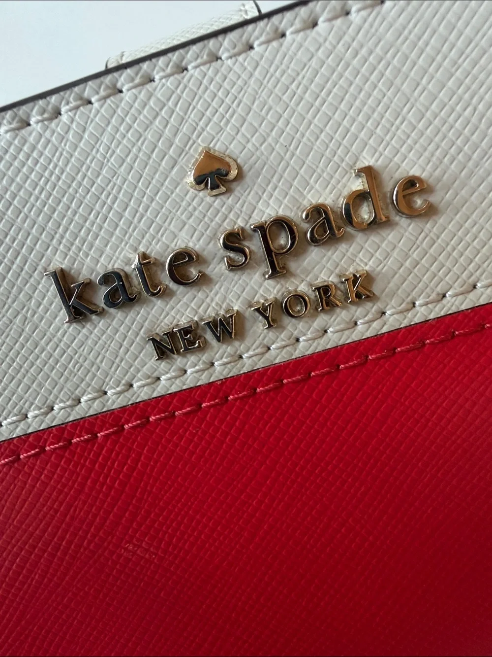 Kate Spade Staci Colorblock Saffiano Leather Medium Compact Bifold Wallet